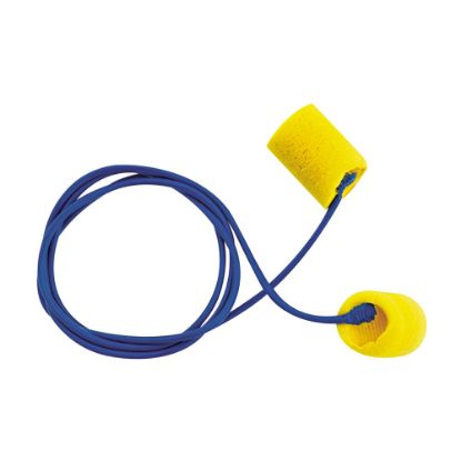 Picture of Aearo EAR Classic Earplugs, Corded, PVC Foam, Yellow, 200 Pairs/Box