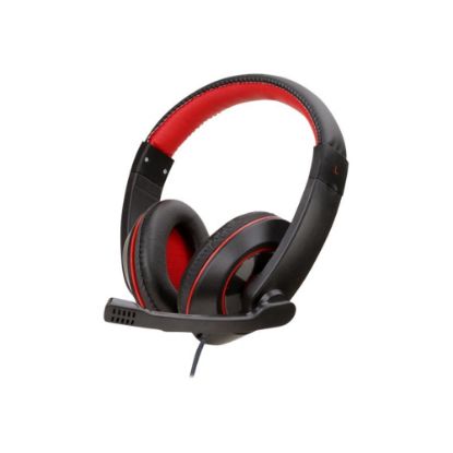 Picture of B3E 5277 - Headset - full size - wired - USB - black, red