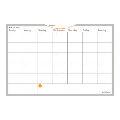 Picture of AT-A-GLANCE WallMates Non-Magnetic Dry-Erase Whiteboard Calendar Surface, 12in x 18in, Monthly Undated