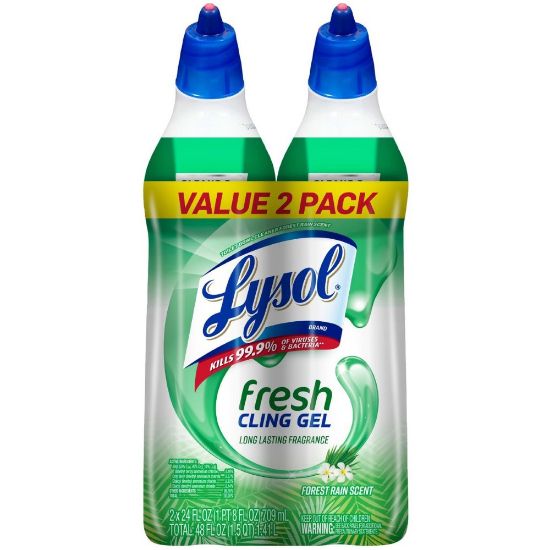 Picture of Lysol Clean/Fresh Toilet Cleaner - Ready-To-Use - 24 fl oz (0.8 quart) - Country Scent - 2.0 / Pack - 4 / Carton - Blue, White