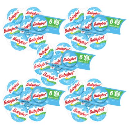 Picture of Babybel Mini Light Cheese Wheels, 1 Oz, 6 Wheels Per Pack, Case Of 5 Packs