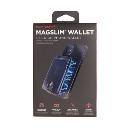 Picture of KeySmart MagSlim Wallet MagSafe Compatible Wallet For iPhone, Black