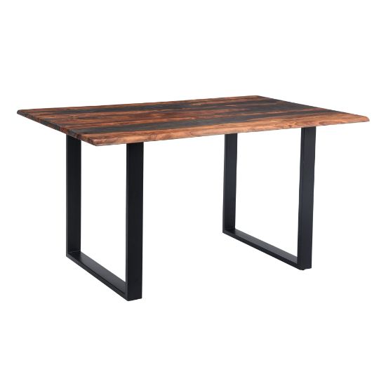 Picture of Coast to Coast Bergen Dining Table, 30inH x 58inW x 36inD, Sierra Brown/Black