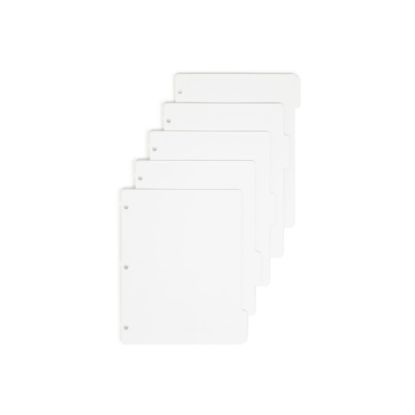 Picture of Smead 3-Ring Binder Index Dividers, 5-Tab, 11in x 8 1/2in, White, Pack Of 20 Sets