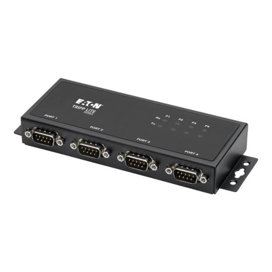 Picture of Eaton Tripp Lite Series RS-422/RS-485 USB to Serial FTDI Adapter with COM Retention (USB-B to DB9 F/M), 4 Ports - Serial adapter - USB 2.0 - RS-422/485 x 4 - black