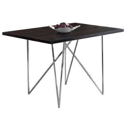 Picture of Monarch Specialties Elias Dining Table, 30inH x 47-1/2inW x 31-1/2inD, Cappuccino