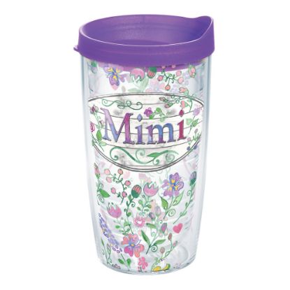 Picture of Tervis Mimi Floral Tumbler With Lid, 16 Oz, Clear