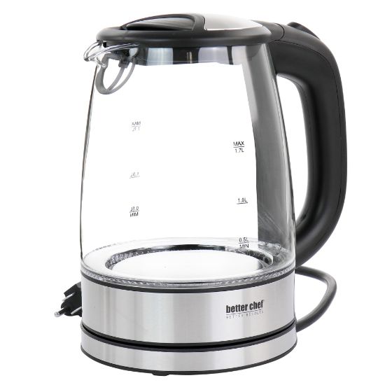 Picture of Better Chef 1.7-Liter Stainless Steel Electric Kettle, Clear