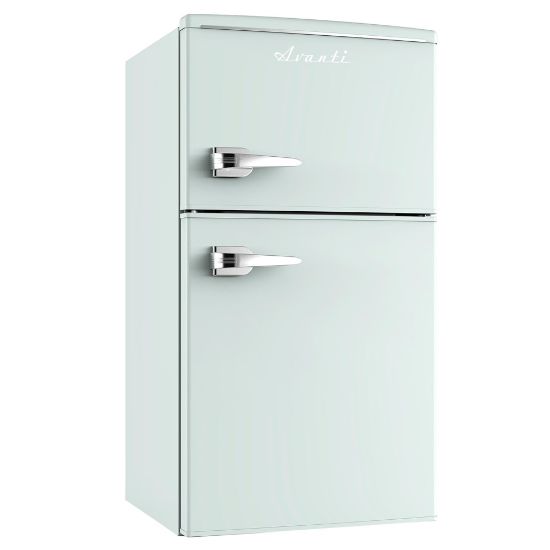 Picture of Avanti Retro Compact Refrigerator, 2-Door, 3 Cu Ft, 34inH x 20-1/2inW x 18inD, Seafoam Green