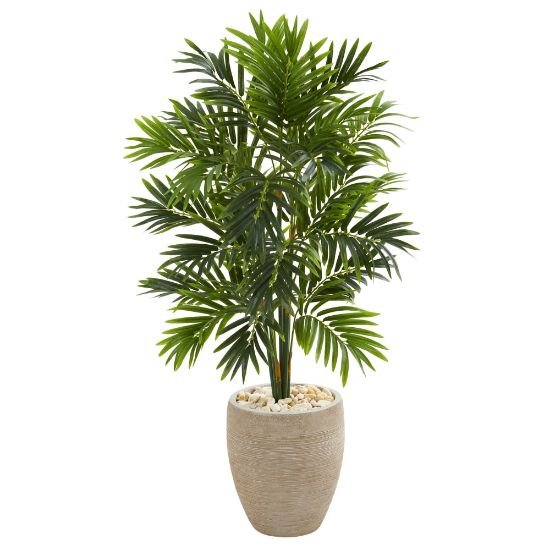 Picture of Nearly Natural Areca Palm 48inH Artificial Tree With Planter, 48inH x 26inW x 26inD, Green/Sand