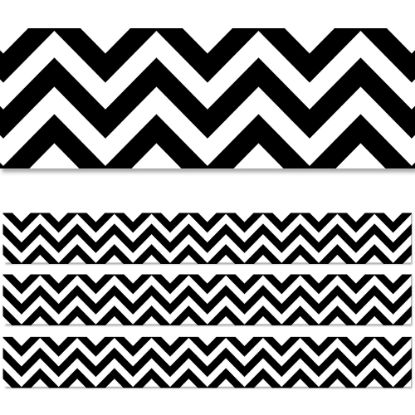 Picture of Creative Teaching Press EZ Borders, Black Chevron, 48' Per Pack, Set Of 3 Packs