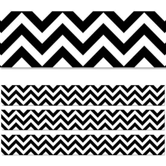 Picture of Creative Teaching Press EZ Borders, Black Chevron, 48' Per Pack, Set Of 3 Packs