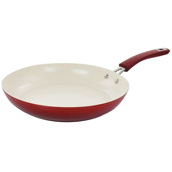 Picture of Oster Non-Stick Aluminum Frying Pan, 12in, Red