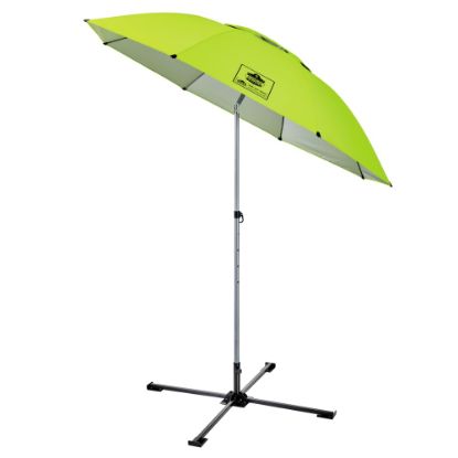 Picture of Ergodyne SHAX 6199 Lightweight Work Umbrella And Stand Kit, Lime