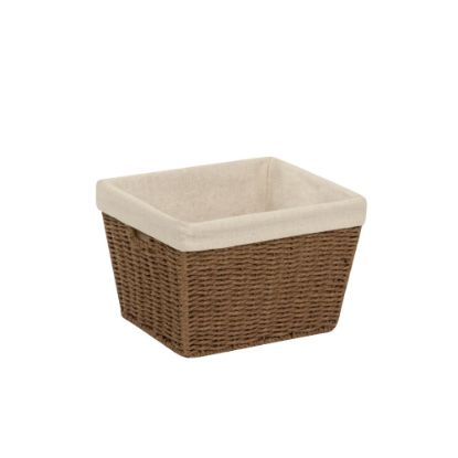 Picture of Honey-Can-Do Paper Rope Storage Tote With Liner, Medium Size, Brown