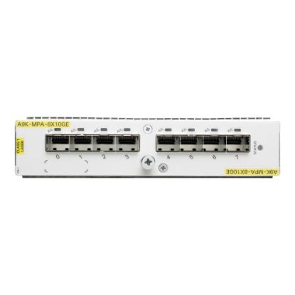 Picture of Cisco 8-port 10-Gigabit Ethernet Modular Port Adapter - Expansion module - 10 Gigabit SFP+ x 8 - for ASR 9001, 9006, 9010, 9904, 9910, 9912, 9922