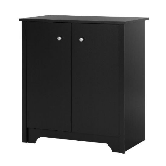 Picture of South Shore Vito Small 2-Door Storage Cabinet, Pure Black