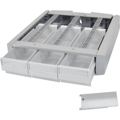 Picture of Ergotron SV Supplemental Storage Drawer, Triple - Gray, White