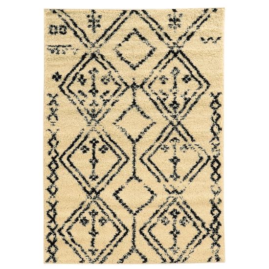 Picture of Linon Bijou Area Rug, 3ft x 5ft, Ali Ivory/Black