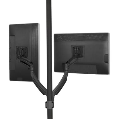 Picture of Chief Kontour Dynamic Pole Dual Monitor Mount - For Displays 10-30in - Black - Adjustable Height - 10in to 30in Screen Support - 50 lb Load Capacity