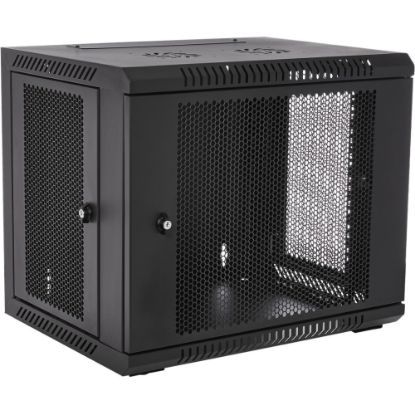 Picture of V7 9U Rack Wall Mount Vented Enclosure - For LAN Switch, Patch Panel - 9U Rack Height - Wall Mountable, Floor Standing - Cold-rolled Steel (CRS) - 200 lb Maximum Weight Capacity