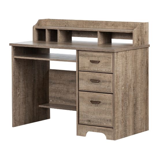 Picture of South Shore Versa 45inW Computer Desk With Hutch, Weathered Oak