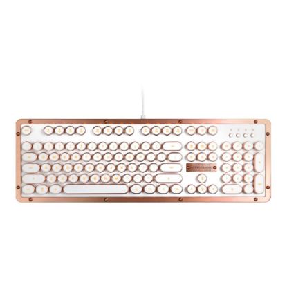 Picture of Azio Retro Classic Vintage Typewriter Mechanical USB Keyboard, Posh, MK-RETRO-L-02-US