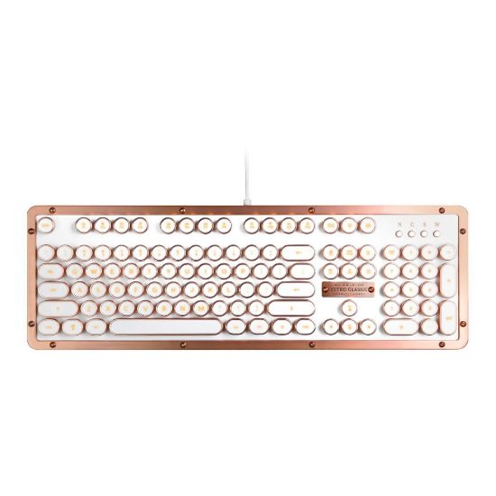 Picture of Azio Retro Classic Vintage Typewriter Mechanical USB Keyboard, Posh, MK-RETRO-L-02-US