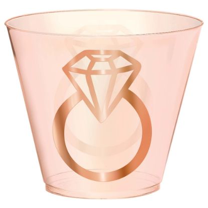 Picture of Amscan Wedding Plastic Tumblers, 9 Oz, Blush, Pack Of 30 Tumblers