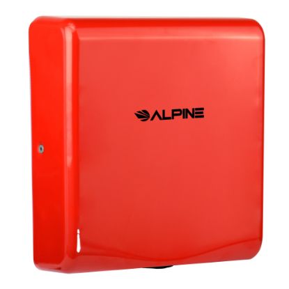 Picture of Alpine Willow Commercial High-Speed Automatic 120V Electric Hand Dryer, Red