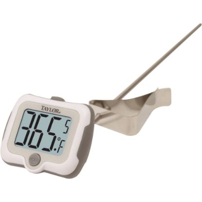 Picture of Taylor 9839-15 Digital Candy-Deep Fry Thermometer with Adjustable Head - 40 deg.F (-40 deg.C) to 449.6 deg.F (232 deg.C) - Adjustable Head, Clip, Auto-off, Hold Function - For Fryer - White