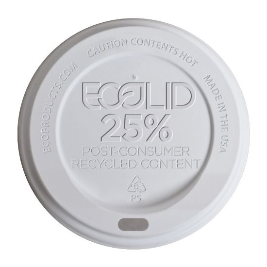 Picture of Eco-Products EcoLid 25 Hot Cup Lids, 10-20 Oz, Case Of 1,000