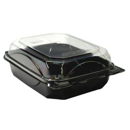 Picture of The Bottle Box Food Containers, 6in x 8in, Black/Clear, Pack Of 250