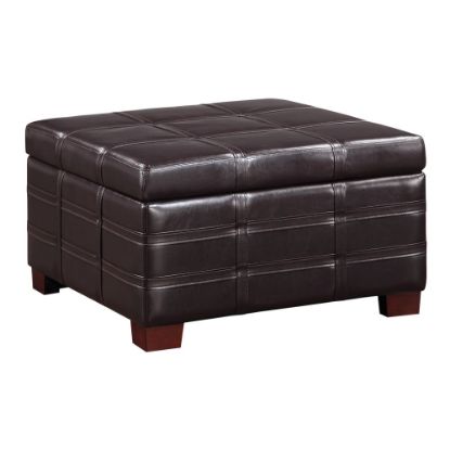 Picture of Office Star Detour Strap Square Storage Ottoman, Espresso