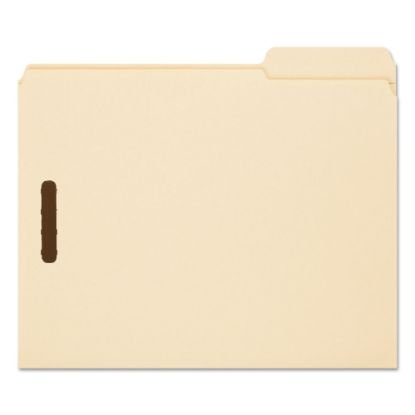 Picture of Smead Fastener Folders With Reinforced Tab, 2 Fasteners, Letter Size, 1/3-Cut Tab, 3/4in Expansion, Manila, Box Of 50