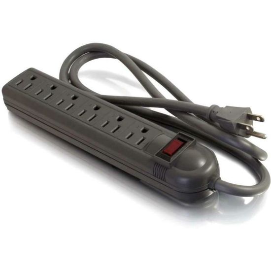 Picture of C2G 6-Outlet Surge Suppressor, Black