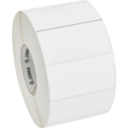 Picture of Zebra Z-Perform 2000D - Paper - permanent acrylic adhesive - coated - perforated - bright white - 4 in x 2 in 10876 label(s) (4 roll(s) x 2719) labels - for Zebra 110, 140, 220, Z4Mplus, Z6MPlus, ZM400, ZM600; Xi Series 140, 170; Z Series ZM600