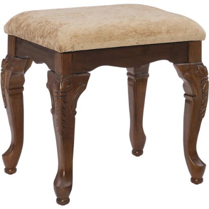 Picture of Powell Jaden Bench With Cushion, Distressed Cherry/Beige