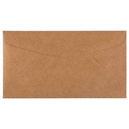 Picture of JAM Paper Envelopes, 4 1/4in x 7 3/4in, Gummed, Brown, Pack Of 50