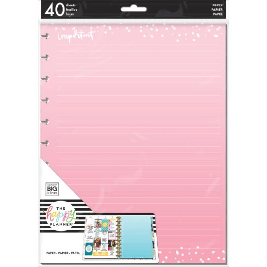 Picture of Happy Planner Big Filler Paper, 8-1/2in x 11in, 40 Sheets, Colorful