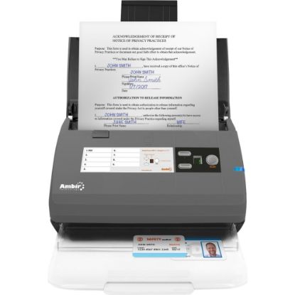 Picture of Ambir ImageScan Pro 830ix Sheetfed Scanner - 600 dpi Optical - 48-bit Color - 16-bit Grayscale - 30 ppm (Mono) - 25 ppm (Color) - Duplex Scanning - USB