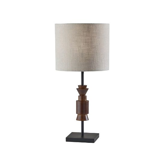 Picture of Adesso Elton Table Lamp, 28inH, Black Base/Light Beige Shade