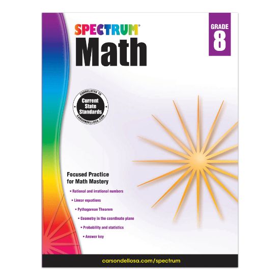 Picture of Carson-Dellosa Spectrum Math Workbook, Grade 8