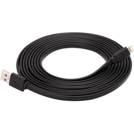 Picture of Griffin Extra Long USB-A to Lightning Cable - 10FT - Black - Extra long USB-A to Lightning cable for charging Lightning connector devices