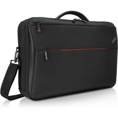 Picture of Lenovo Professional Carrying Case (Briefcase) for 15.6in Lenovo Notebook - Black - Wear Resistant, Tear Resistant - Polyethylene Foam - Polyurethane, Polyester Exterior Material - Trolley Strap, Handle - 13in Height x 16.1in Width x 4.5in Depth