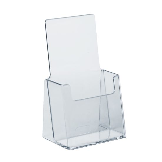 Picture of Azar Displays 1-Pocket Plastic Trifold Brochure Holders, 7-1/4inH x 4inW x 2-7/8inD, Clear, Pack Of 25 Holders