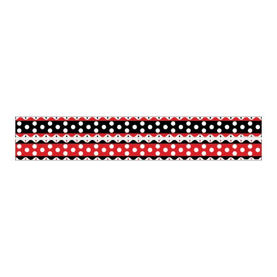 Picture of Barker Creek Double-Sided Straight-Edge Border Strips, 3in x 35in, Just Dotty, Pack Of 12