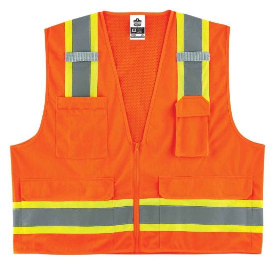 Picture of Ergodyne GloWear Safety Vest, 2-Tone Surveyors, Type-R Class 2, XX-Large/3X, Orange, 8248Z