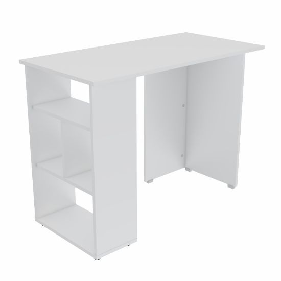 Picture of Inval 40inW Writing Desk With Open Storage Shelves, White