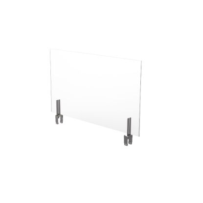 Picture of MARVEL Panel Extension PPE Shield With Antimicrobial Protection, 25-1/2in x 48in, Silver/Clear